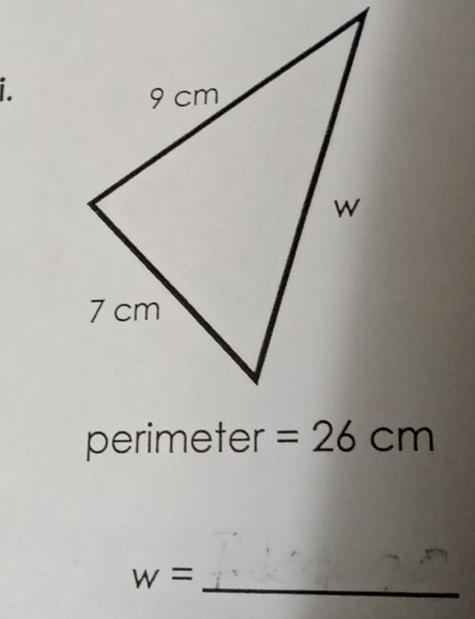 perimeter
w= _