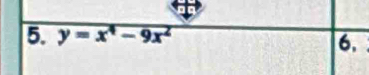 y=x^4-9x^2
6.