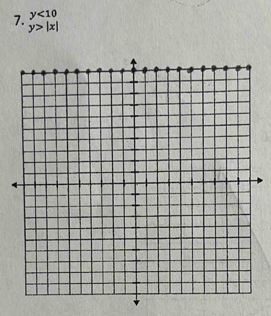 y<10</tex> 
7. y>|x|