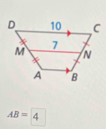 AB= 4