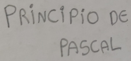 PRiNcipio bE 
PASCAL