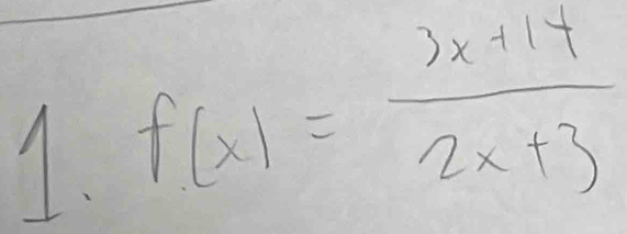 f(x)= (3x+17)/2x+3 