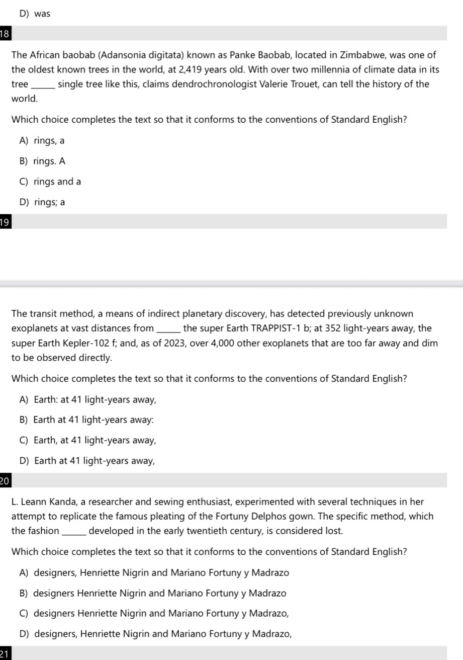 Solved: D) was 18 The African baobab (Adansonia digitata) known as ...
