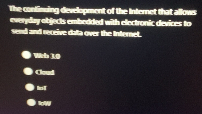 Solved: The continuing development of the Internet that allows everyday ...