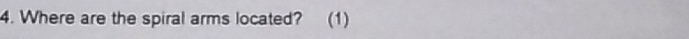 Where are the spiral arms located? (1)