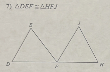 △ DEF≌ △ HFJ