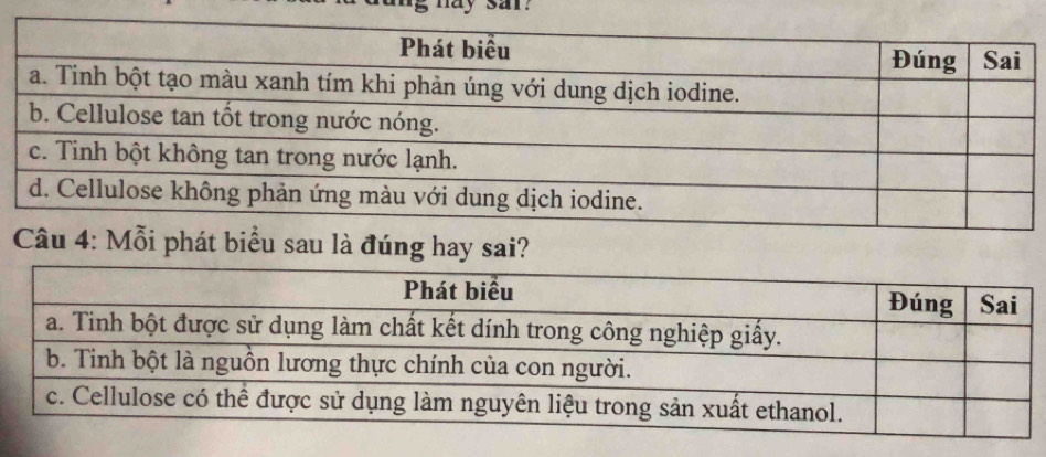 may san 
ểu sau là đúng hay sai?