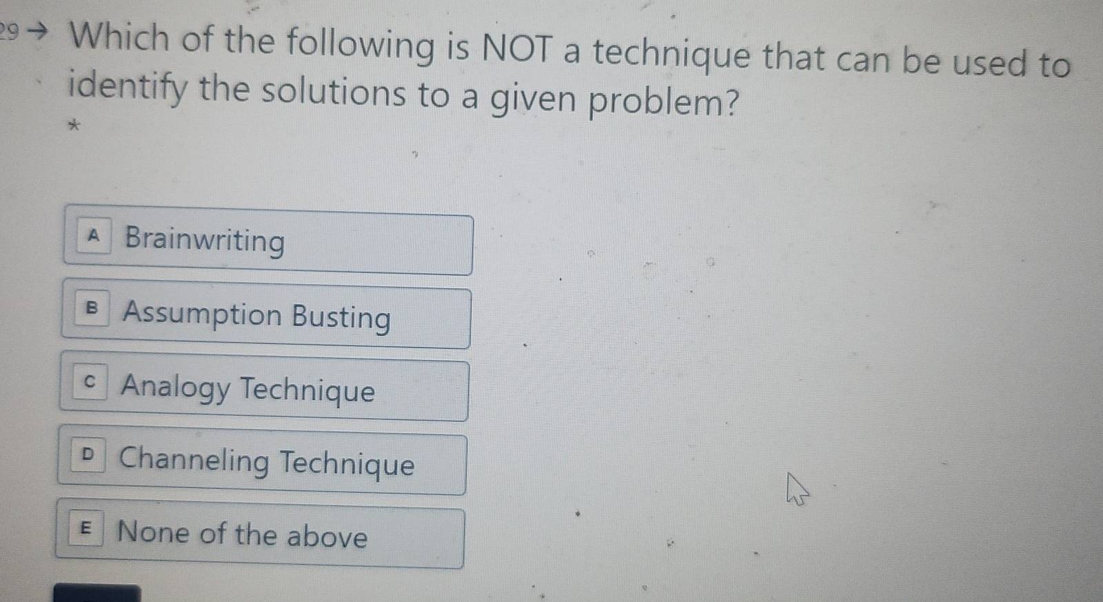 Solved: Which of the following is NOT a technique that can be used to ...