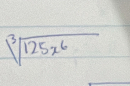 sqrt[3](125x^6)