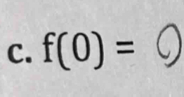 f(0)=bigcirc