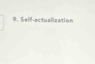 Self-actualization