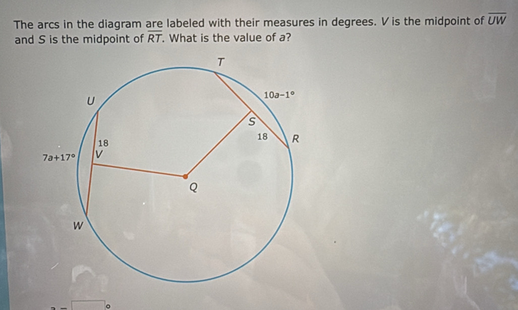 Solved: The arcs in the diagram are labeled with their measures in ...