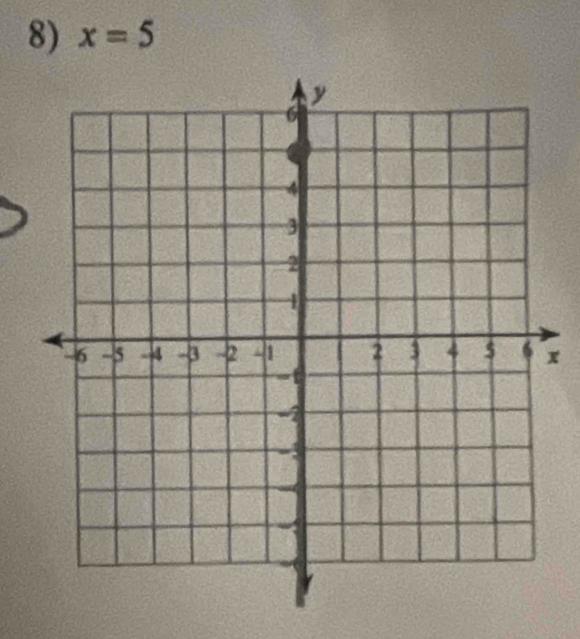 x=5
x