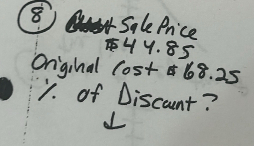 ⑧⑧ SalePice 
4y. 85 
Origihal lost 68. 25. of Discount?