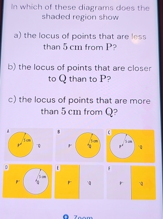 Solved: In which of these diagrams does the shaded region show a) the ...