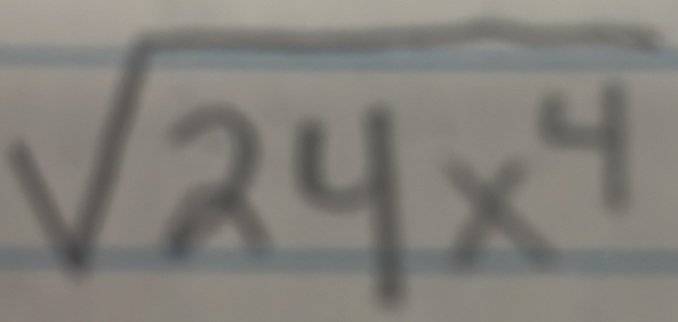 sqrt(24x^4)