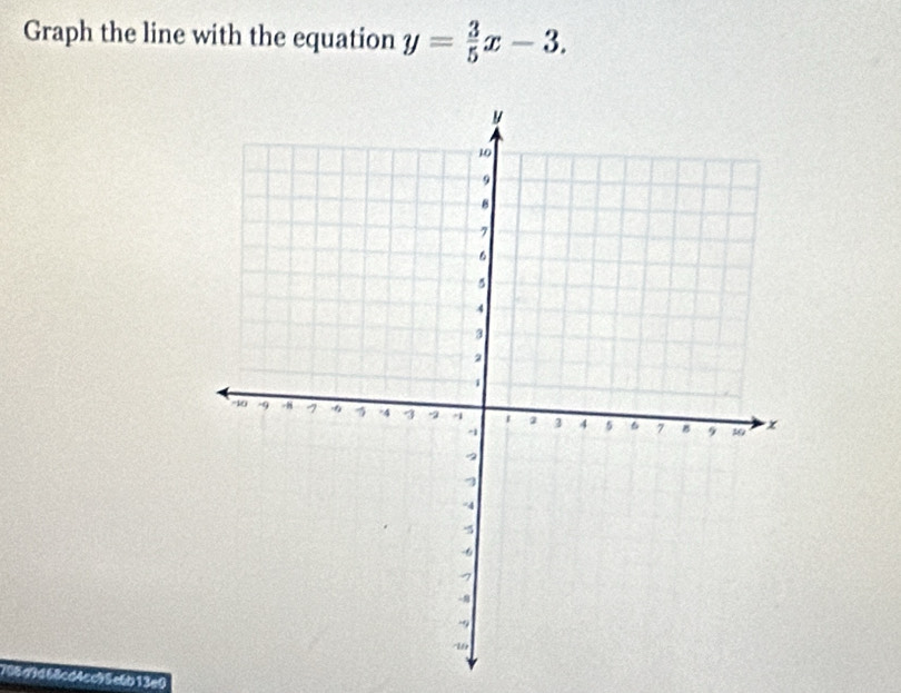 Graph the line with the equation y= 3/5 x-3. 
706d9d68cd4cc98e6b13e0