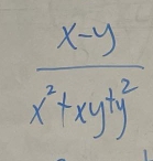  (x-y)/x^2+xy+y^2 