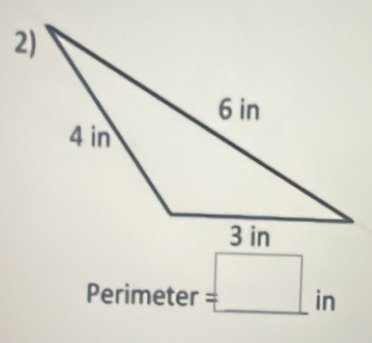 Perimeter =□ in