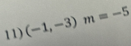 (-1,-3)m=-5