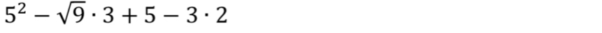 5^2-sqrt(9)· 3+5-3· 2