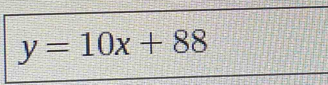 y=10x+88