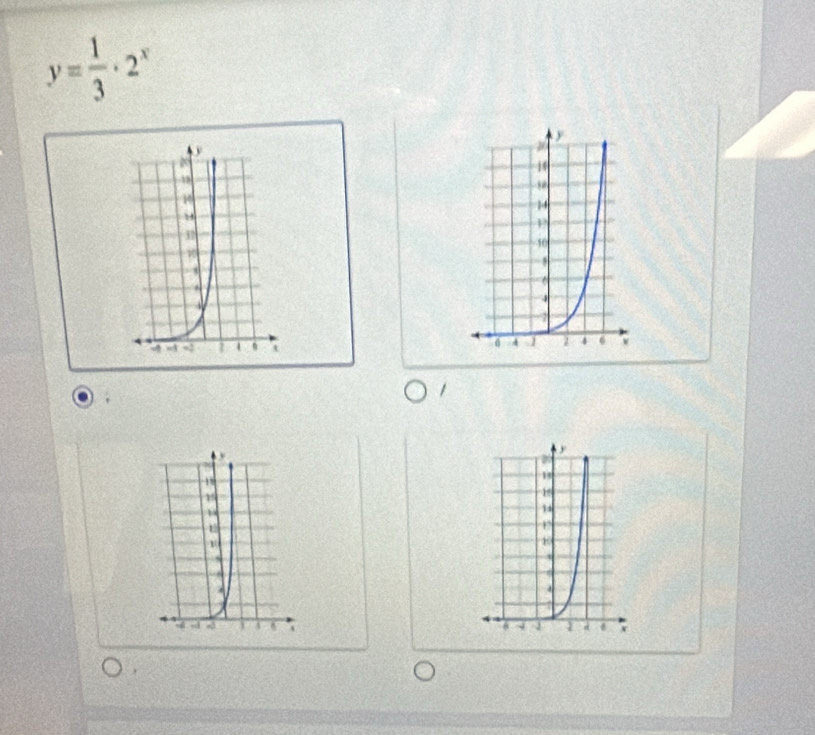 y= 1/3 · 2^x