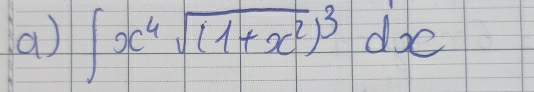 ∈t x^4sqrt((1+x^2)^3)dx