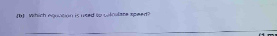 Which equation is used to calculate speed? 
_