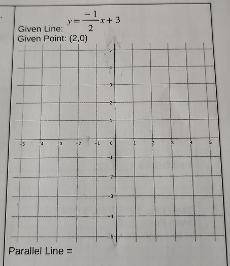 Given Line: y= (-1)/2 x+3