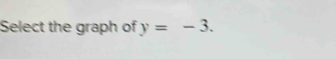 Select the graph of y=-3.