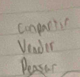 Compartic 
Veader 
Deasor