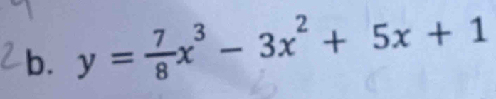 y= 7/8 x^3-3x^2+5x+1