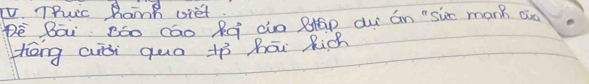 TV. Thic RaimR viet. 
pè Bāi zóo cāo Ró din Bhāp au cm "sit mank an 
Zēng cuti quo tò hāu Ric