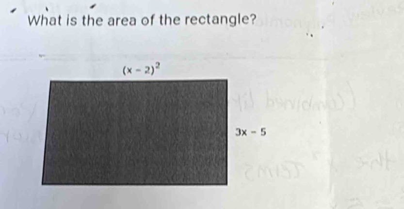 What is the area of the rectangle?