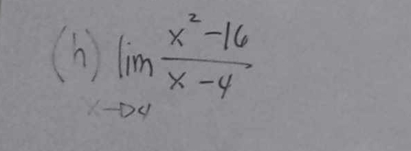 (h limlimits _to -∈fty  (x^2-16)/x-4 