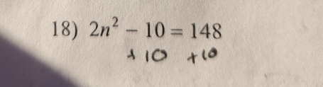 2n^2-10=148