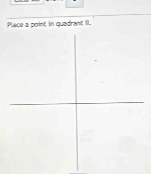 Place a point in quadrant II.