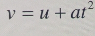 v=u+at^2