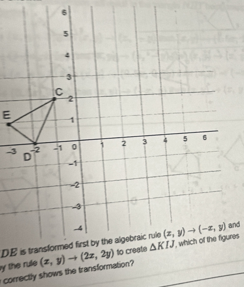 the rule
correctly shows the transformation?