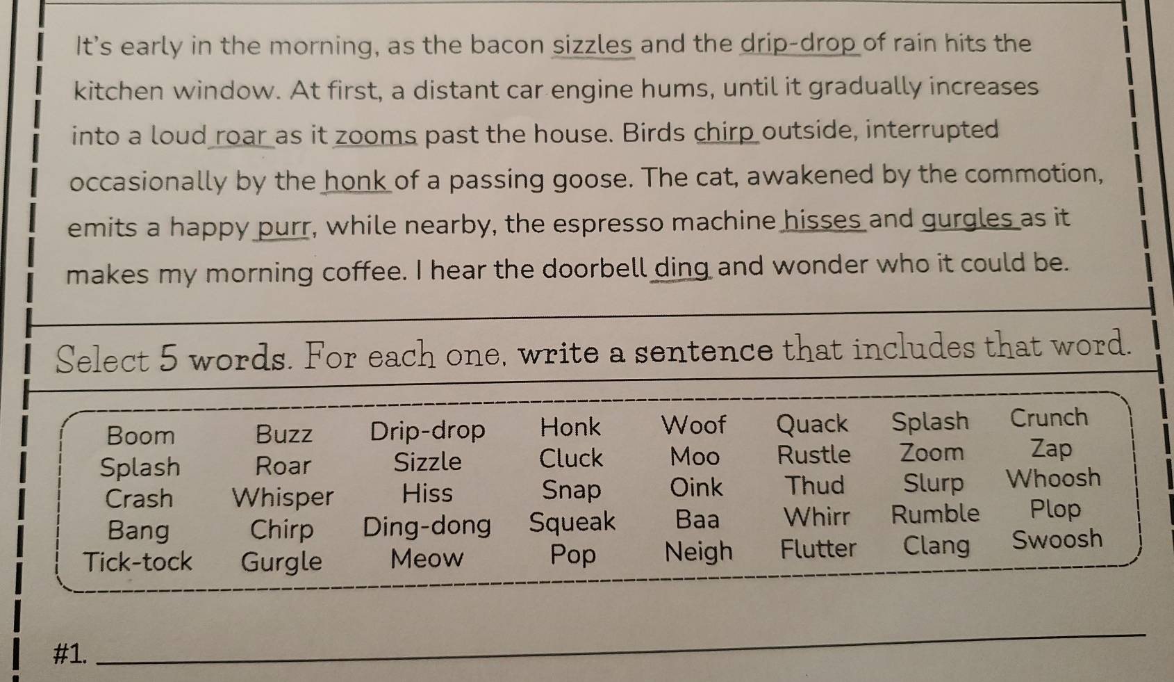 Solved: It's early in the morning, as the bacon sizzles and the drip ...