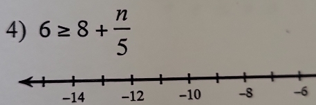 6≥ 8+ n/5 
-14