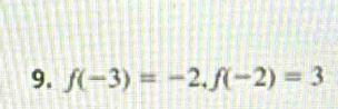 f(-3)=-2, f(-2)=3