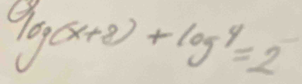 log (x+8)+log^4=2