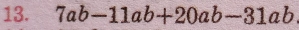7ab-11ab+20ab-31ab