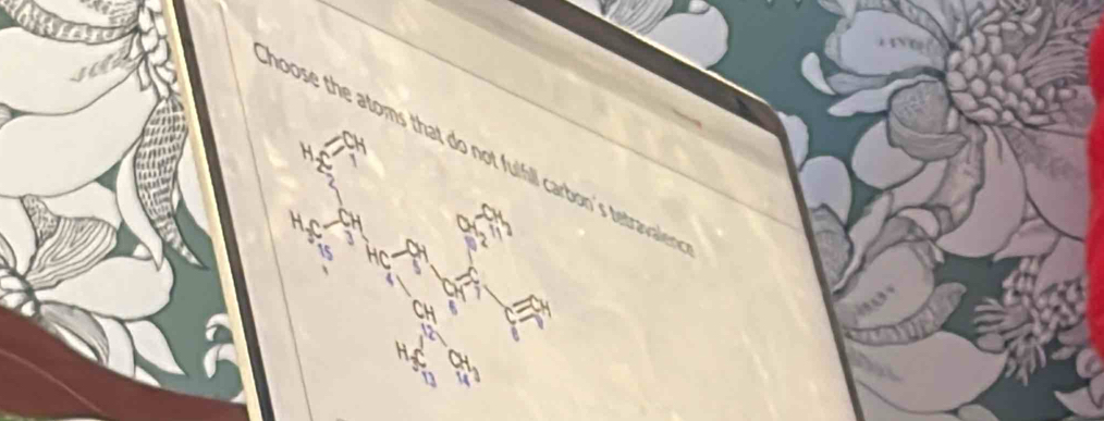 noose the atoms that do not fulfill carbon 's tetravalen