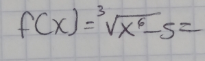 f(x)=sqrt[3](x^6)-5=