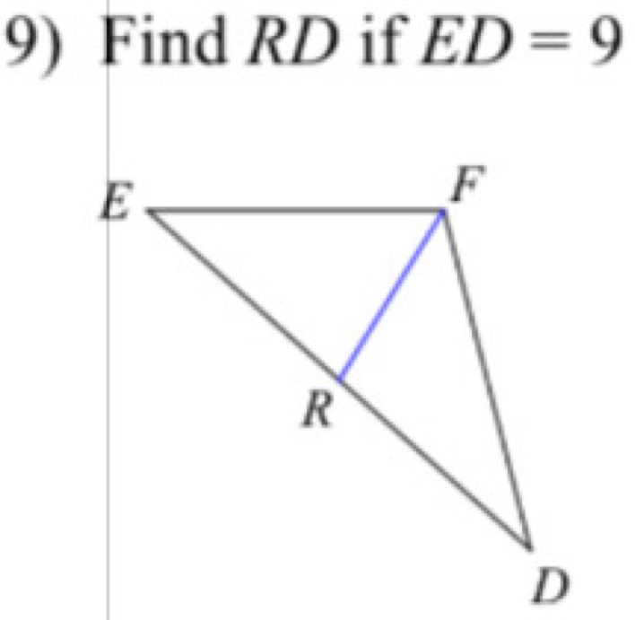 Find RD if ED=9