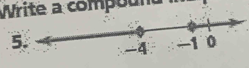 Write a compound in
5.
-4 -1 0