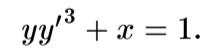 yy'^3+x=1.